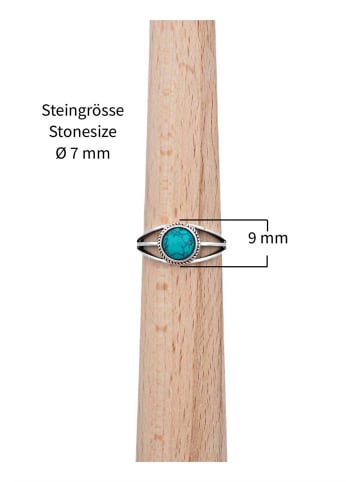 mantraroma 925er Silber - Ringe mit Türkis