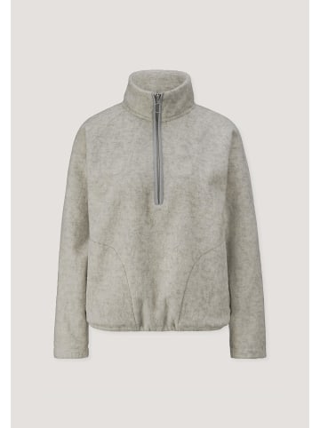 Hessnatur Hessnatur Wollfleece Troyer Relaxed aus reiner Bio-Merinowolle in hellgrau