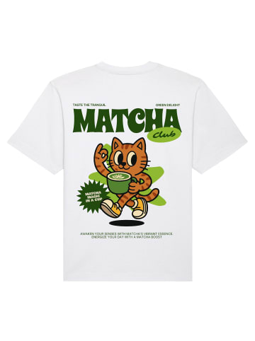 wat? Apparel T-Shirt Matcha Lovers Club in Weiß