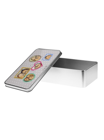 Mr. & Mrs. Panda Metalldose rechteckig Igel Familie ohne Spruch in Grau Pastell