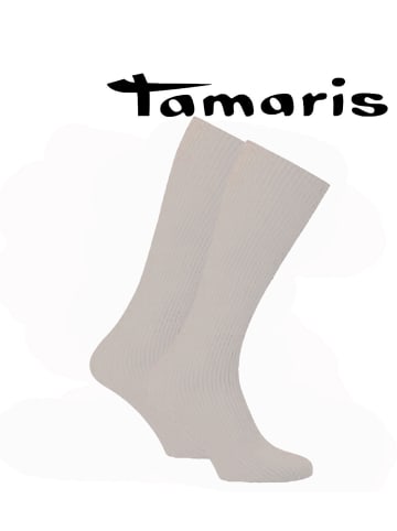 Tamaris Strumpf mit Ripp-Struktur in ecru