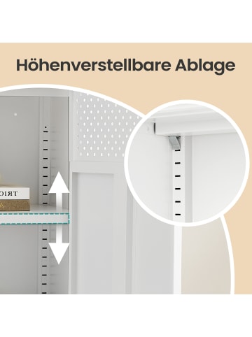 SONGMICS Aktenschrank Bravon in Beige-Weiß - (B)40 x (H)76 x (T)80 cm