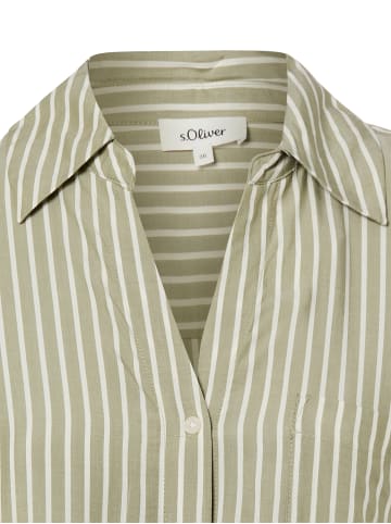 s.Oliver Bluse in khaki weiß