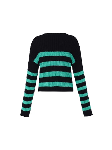 myMo Damen Strickpullover in SCHWARZ GRÜN