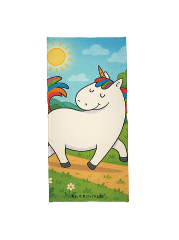Mr. & Mrs. Panda Handtuch Einhorn Stolzieren Design ohne Spruch in Weiß