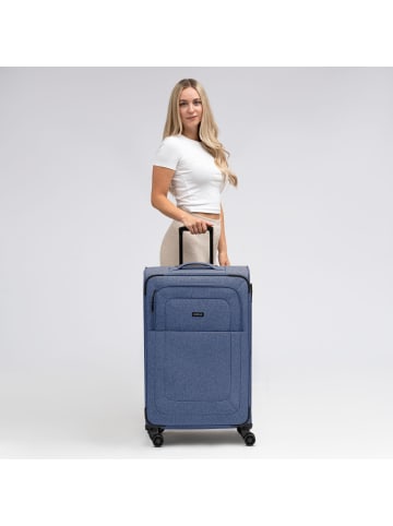 Redolz Essentials 12 LARGE 4 Rollen Trolley 79 cm mit Dehnfalte in blue