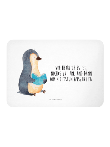 Mr. & Mrs. Panda Kühlschrankmagnet Pinguin Buch mit Spruch in Weiß