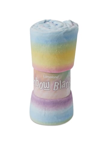 Lumaland Kuscheldecke für Kinder 100x150cm mehrfarbig Bunt