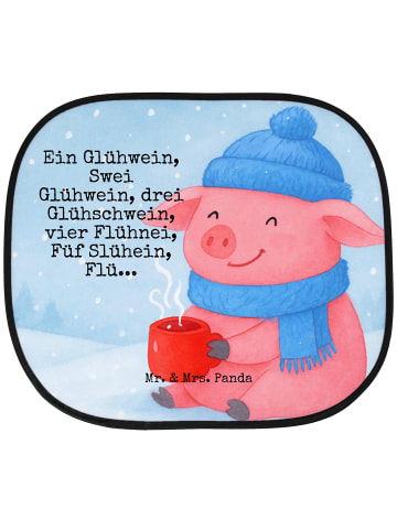 Mr. & Mrs. Panda Sonnenschutz Schweinchen Glühwein Design mit Sp... in Weiß