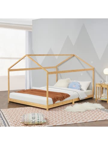 en.casa Kinderbett Vindafjord in Beige (B)120cm (L)200cm