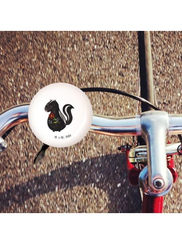 Mr. & Mrs. Panda Fahrrad-Klingel Stinktier Blume ohne Spruch in Weiß