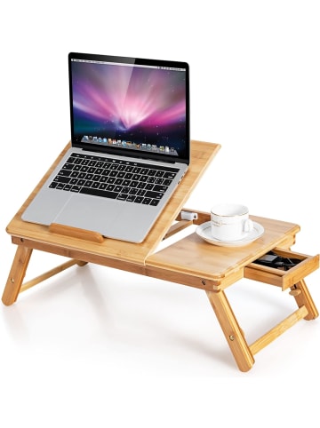 COSTWAY Laptoptisch in Beige