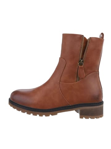 Ital-Design Stiefelette in Camel