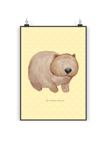 Mr. & Mrs. Panda Artprint Wombat ohne Spruch in Gelb Pastell