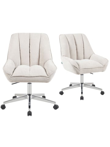 DUBI Möbel 2er-Set: Bürostuhl Mika-Megan in Creme - (B)60 x (H)86 x  (T)68 cm