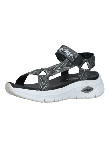 DOCKERS Sandalen in Schwarz/Grau