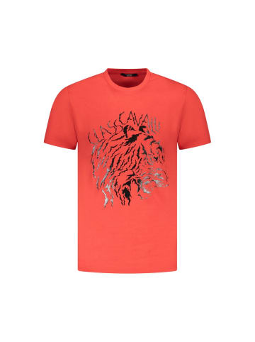 cavalli CLASS Rotes Baumwoll-T-Shirt