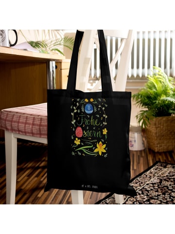 Mr. & Mrs. Panda Tragetasche Ostern Frohe Ostern mit Spruch in Schwarz