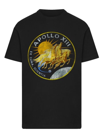 F4NT4STIC T-Shirt NASA Apollo 13 Mission Badge Distressed in schwarz