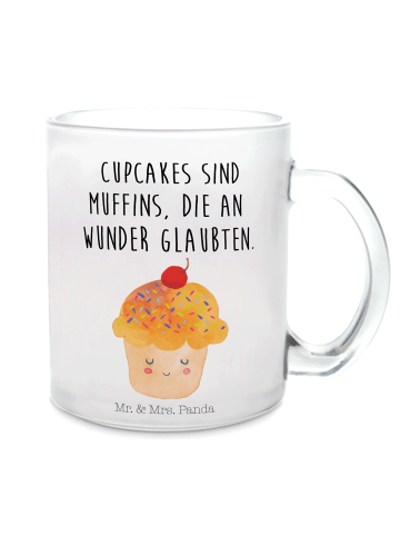Mr. & Mrs. Panda Pott Cupcake mit Spruch in Transparent