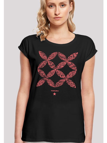 F4NT4STIC T-Shirt Blumenmuster Coral in schwarz