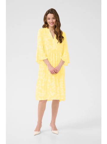 Kaffe Kleid KAhera A-shape in Straw/Chalk/Black Petit Fleur