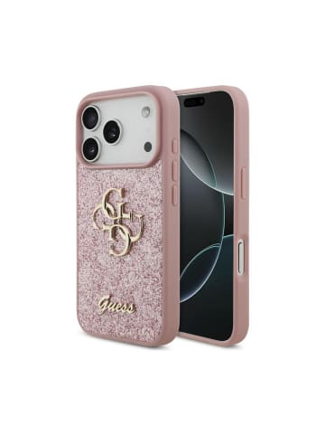 Guess Guess Fixed Glitter Big 4G kompatibel mit iPhone 18 Pro / 17 in Rosa