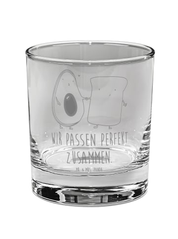 Mr. & Mrs. Panda Longdrinkglas Avocado Toast mit Spruch in Transparent