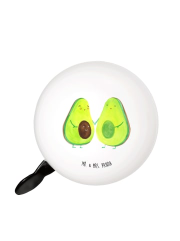 Mr. & Mrs. Panda Fahrrad-Klingel Avocado Pärchen ohne Spruch in Weiß