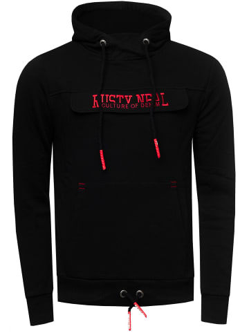 Rusty Neal Kapuzenpullover mit Box Logo in Schwarz