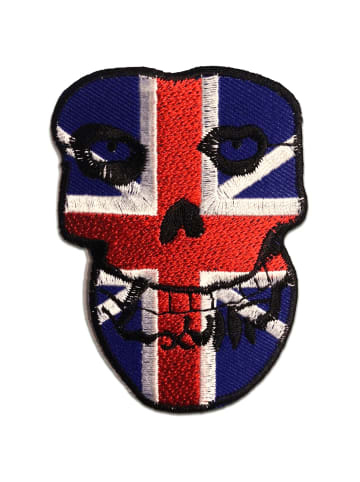 Catch the Patch Uk Totenkopf Biker SkelettApplikation Bügelbild inBlau