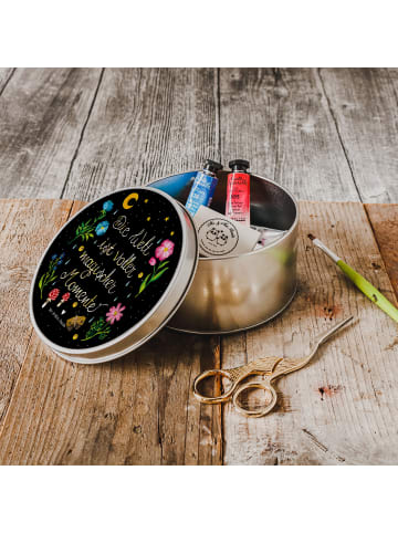 Mr. & Mrs. Panda runde metalldose Magische Welt mit Spruch in Bunt