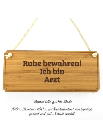 Mr. & Mrs. Panda Holzschild Arzt mit Spruch in Keine Angabe