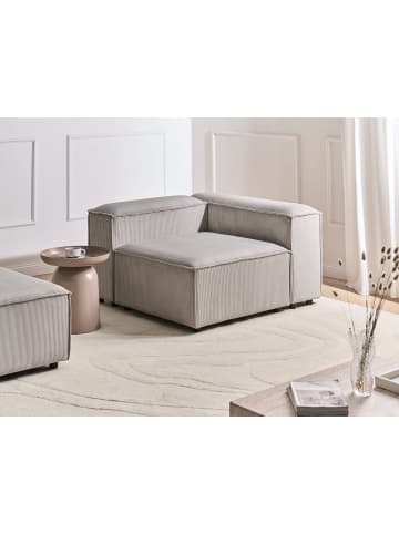 Beliani Sofaelement ARDAL in Beige/Schwarz - (W) 120 x (H) 68 x (L) 120 cm rechtsseitig
