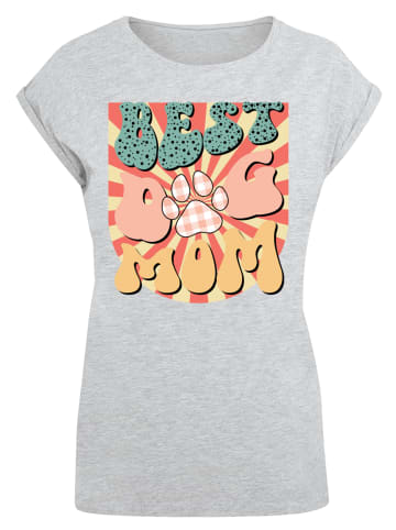 F4NT4STIC T-Shirt Muttertag Pet Lover Vintage Beste Hunde Mama in grau meliert