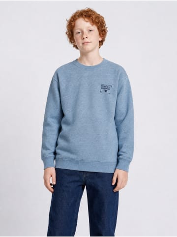 Petrol Industries Meliertes Sweatshirt mit Rundhals Forgerun in Blau