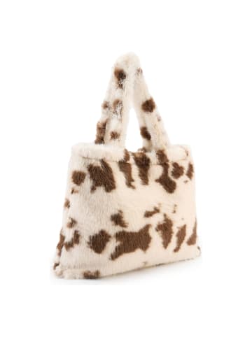 Seidenfelt Norrlida Shopper Tasche 57 cm in cow white-brown
