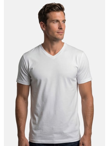 Ragman Unterhemd / Shirt Kurzarm Basic in Weiß / schwarz