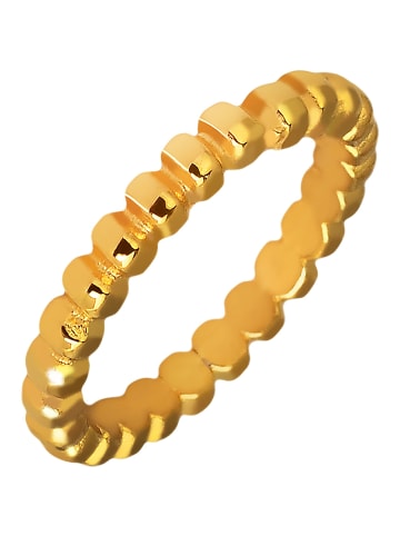 Adeliás Damen Ring aus Edelstahl in gold