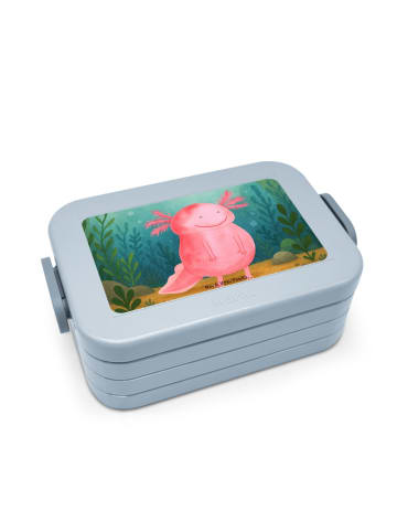 Mr. & Mrs. Panda Bento Box Axolotl Glücklich Design ohne Spruch in Blau Pastell