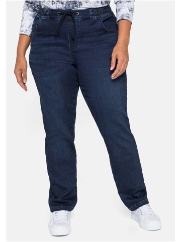 sheego Sweathose in dark blue Denim