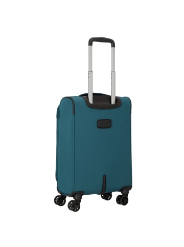 D&N Travel Line 9504 4 Rollen Kabinentrolley S 55 cm in petrol