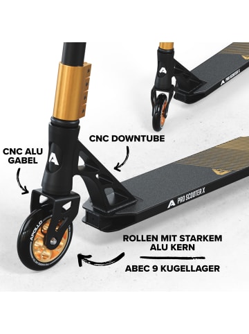 Apollo Stunt Scooter " Genesis Pro X - Gold " in gold