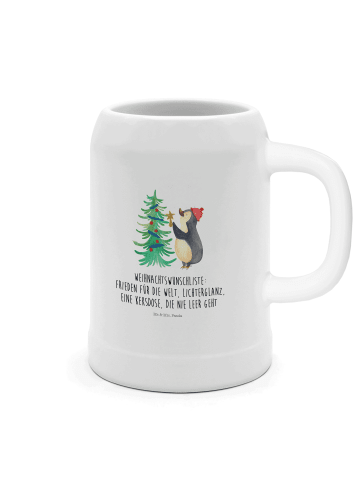 Mr. & Mrs. Panda Humpen Pinguin Weihnachtsbaum mit Spruch in Weiß
