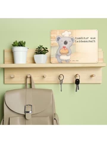 Mr. & Mrs. Panda Blechschild Konditor Leidenschaft Design mit Sp... in Weiß