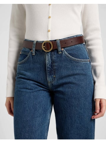 Lee Gürtel Round Buckle in Dark Brown