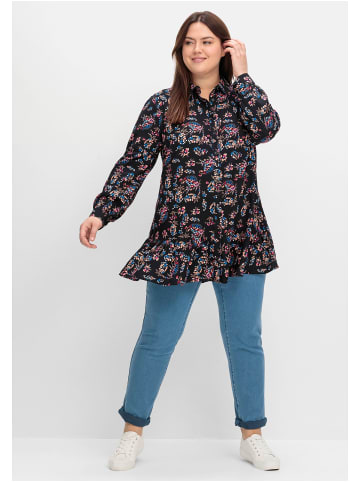 sheego by Joe Browns Longbluse in schwarz gemustert