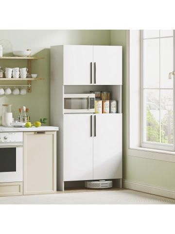 HOMCOM Küchenschrank in Weiß 79L x 40B x 175H cm