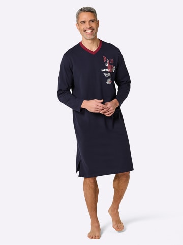 WITT WEIDEN Nachthemden in dunkelrot-bedruckt + marine-bedruckt