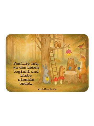 Mr. & Mrs. Panda Magnet Waldtiere Picknick Design mit Spruch in Weiß